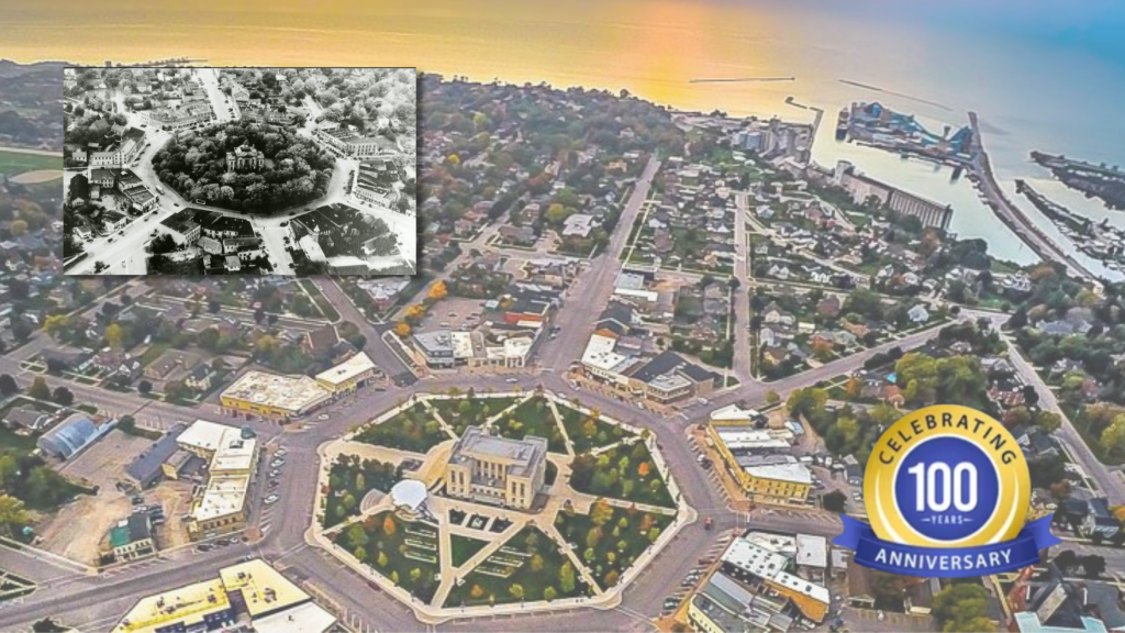 Goderich Square at sunset